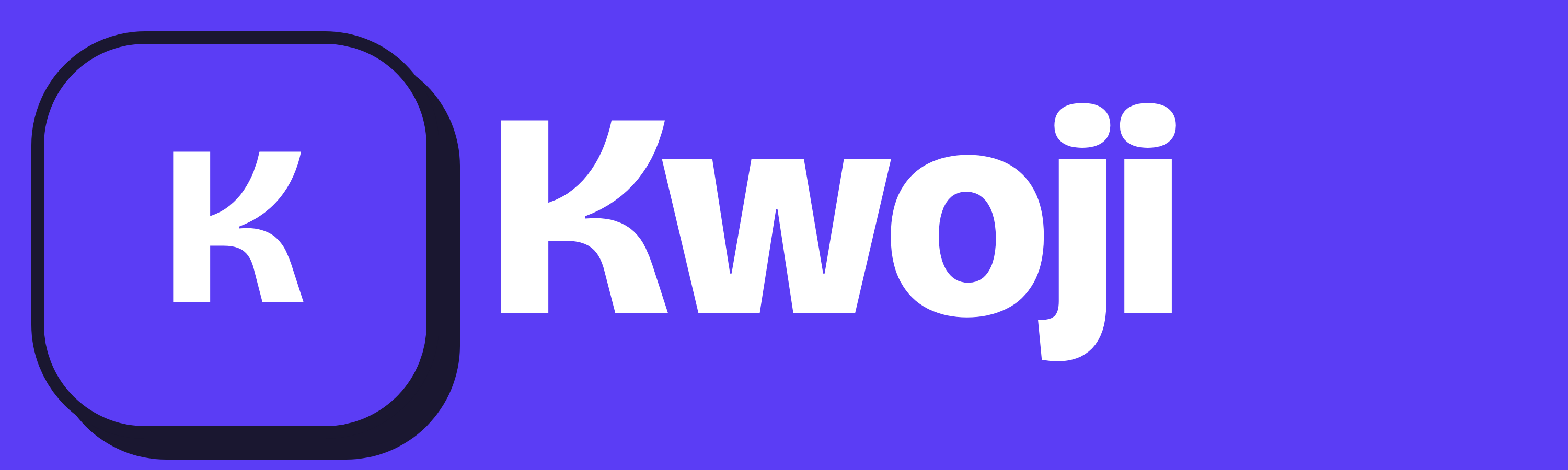Logo sur fond violet